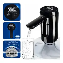 VIDA BUENAS - Dispensador De Agua Usb-c Pantalla Táctil 3 Volúmenes Negro