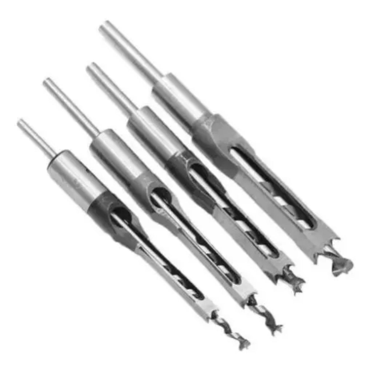 GENERICO - Broca Para Agujeros Cuadrado 4 Pcs