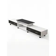 GENERICO - Rack Tv Extensible 120-170cm 4 Cajones Minimalista Vanguardia Bicolor