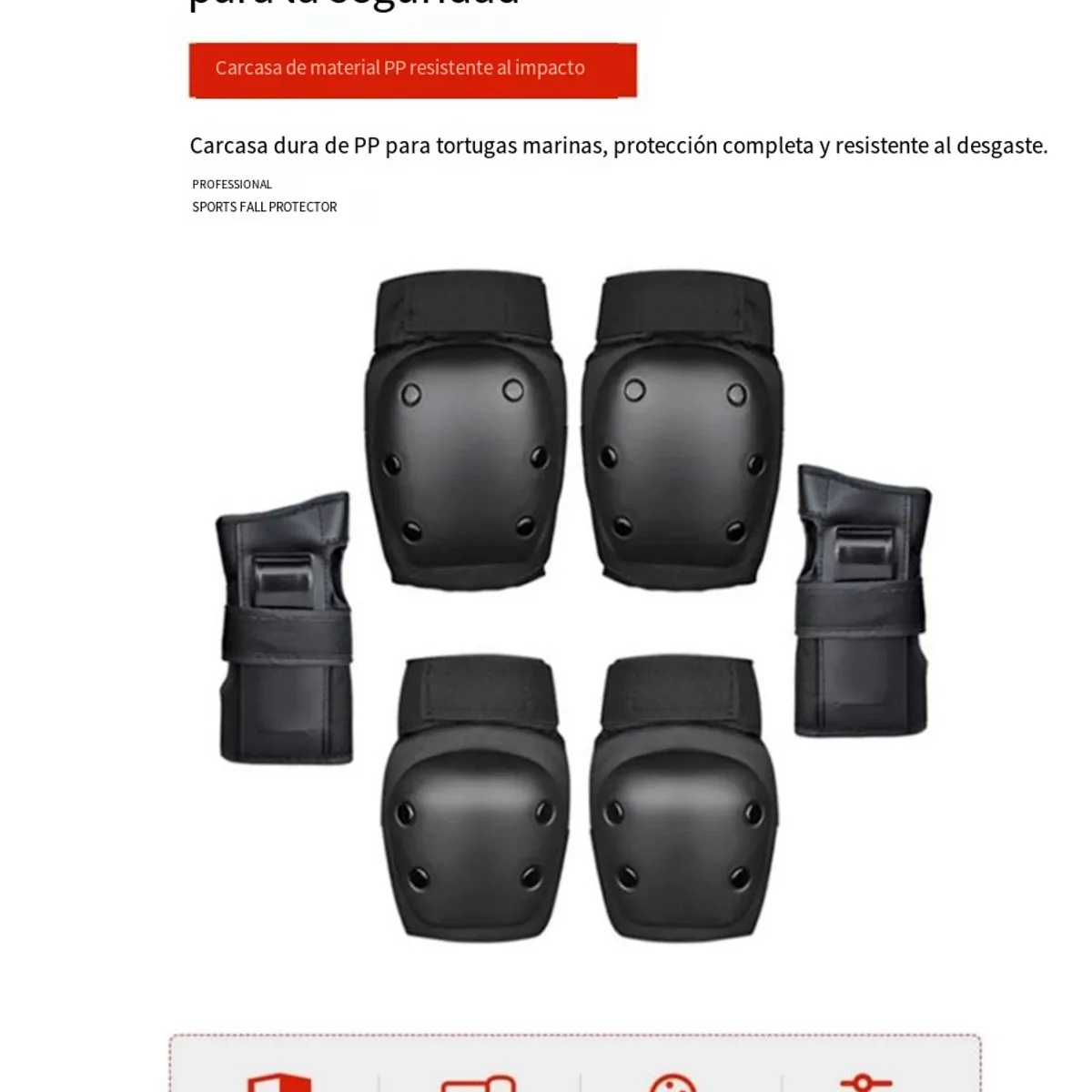 GENERICO - Set 6 De Equipo De Protección Bici Patines Esquí Adulto - XL