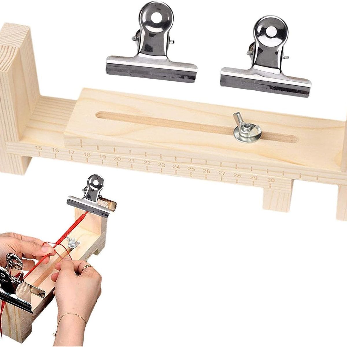 KUANGYE - Soporte De Madera Para Hacer Pulseras Tejidas