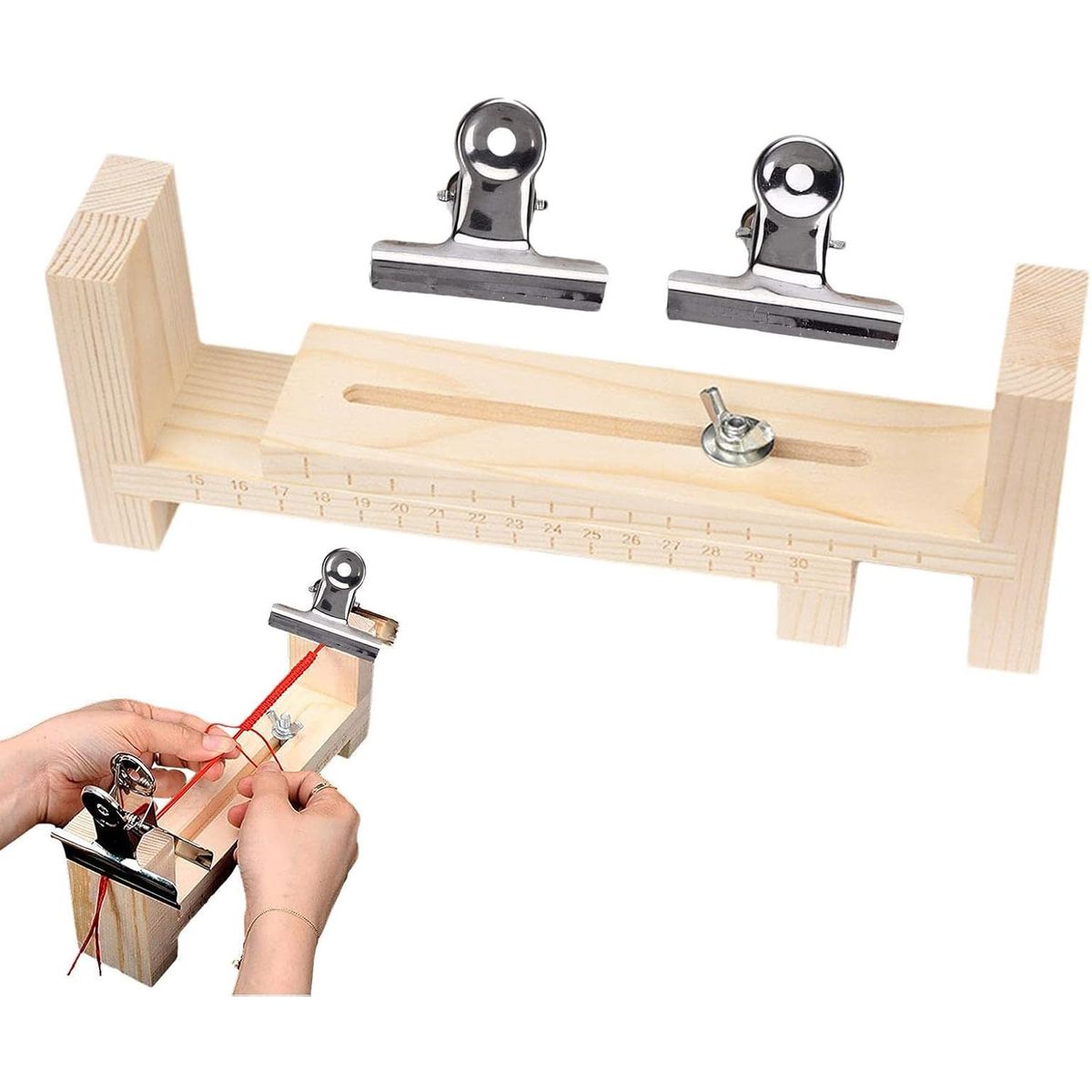 KUANGYE - Soporte De Madera Para Hacer Pulseras Tejidas