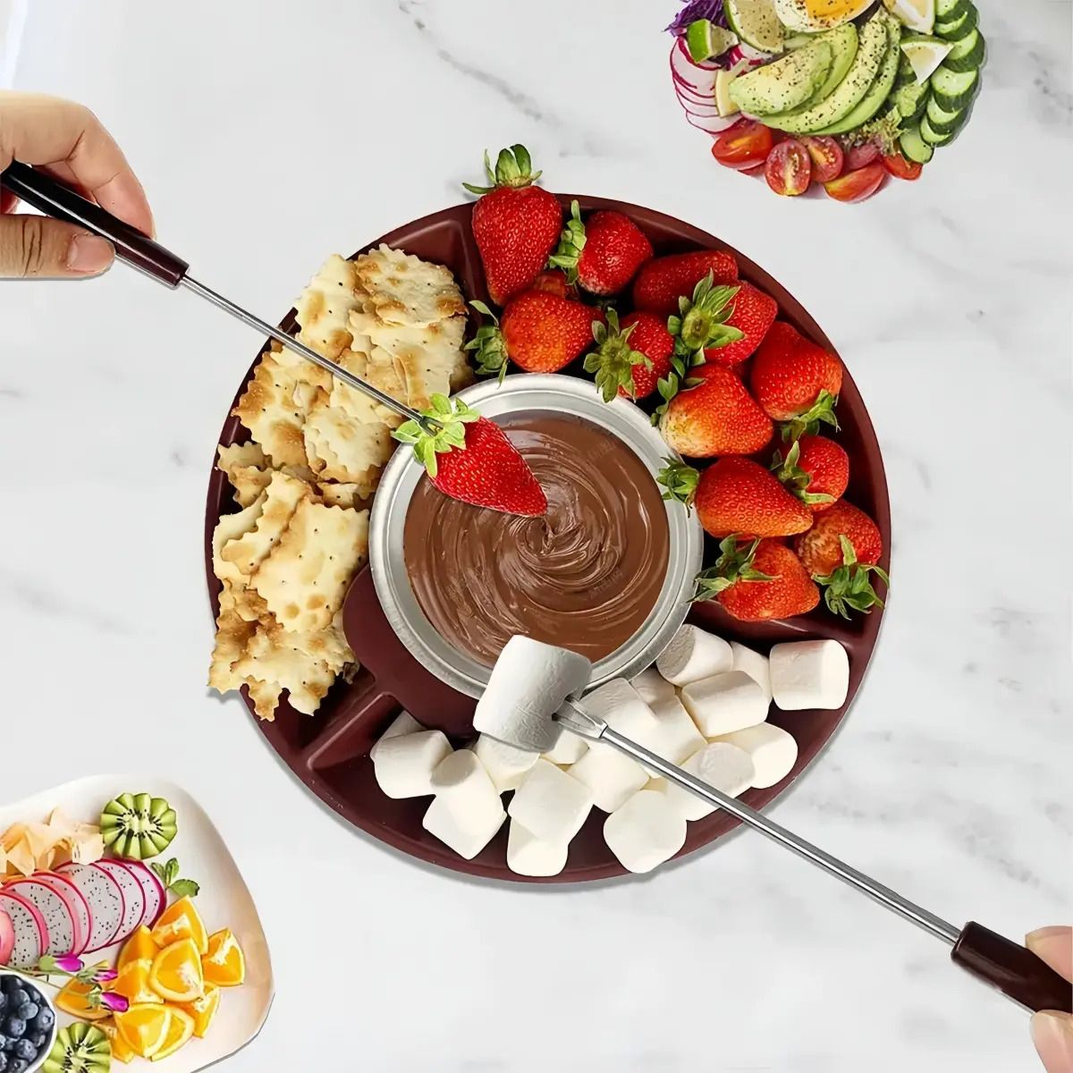 VIDA BUENAS - Fundidor De Fondue De Chocolate Con Bandeja Extraíble