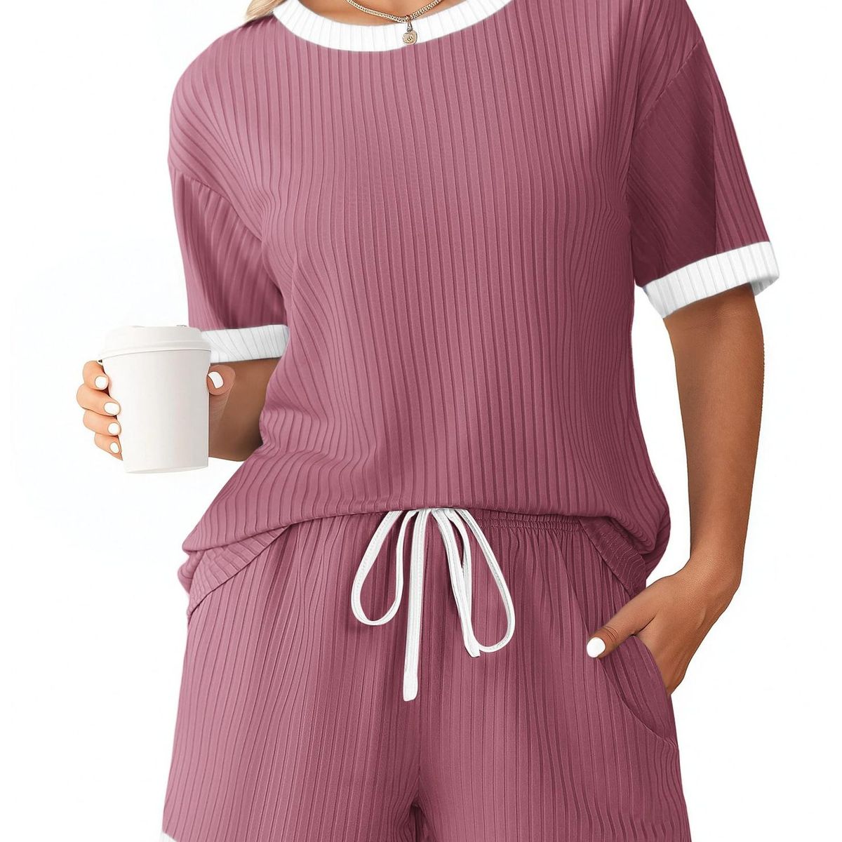 TIOZONEY - Conjuntos de ropa de mujer-Morado