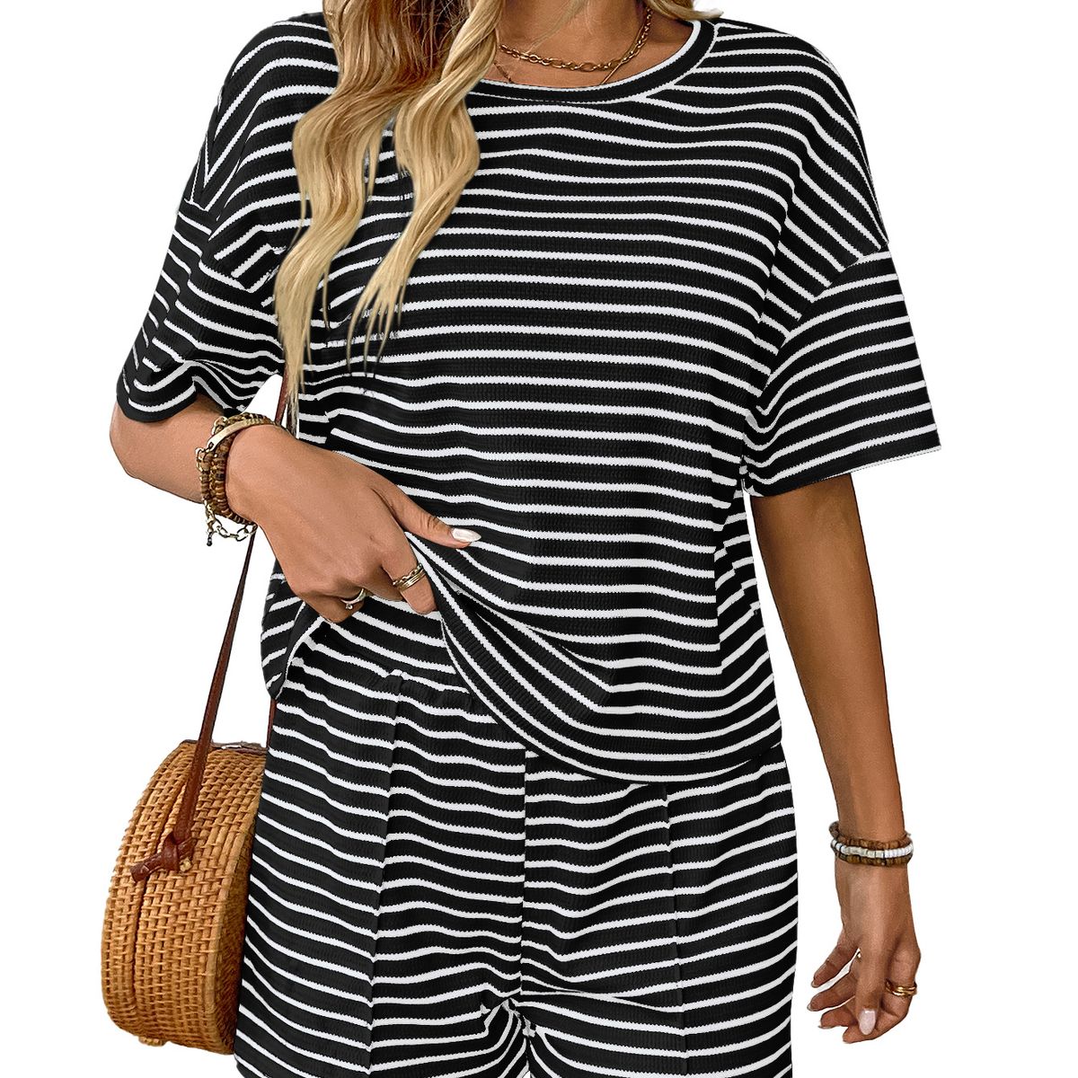 TIOZONEY - Conjuntos de ropa de mujer-Rojo