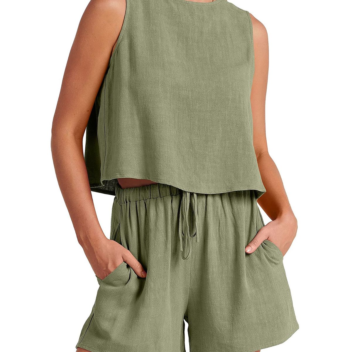 TIOZONEY - Conjuntos de ropa de mujer-Verde