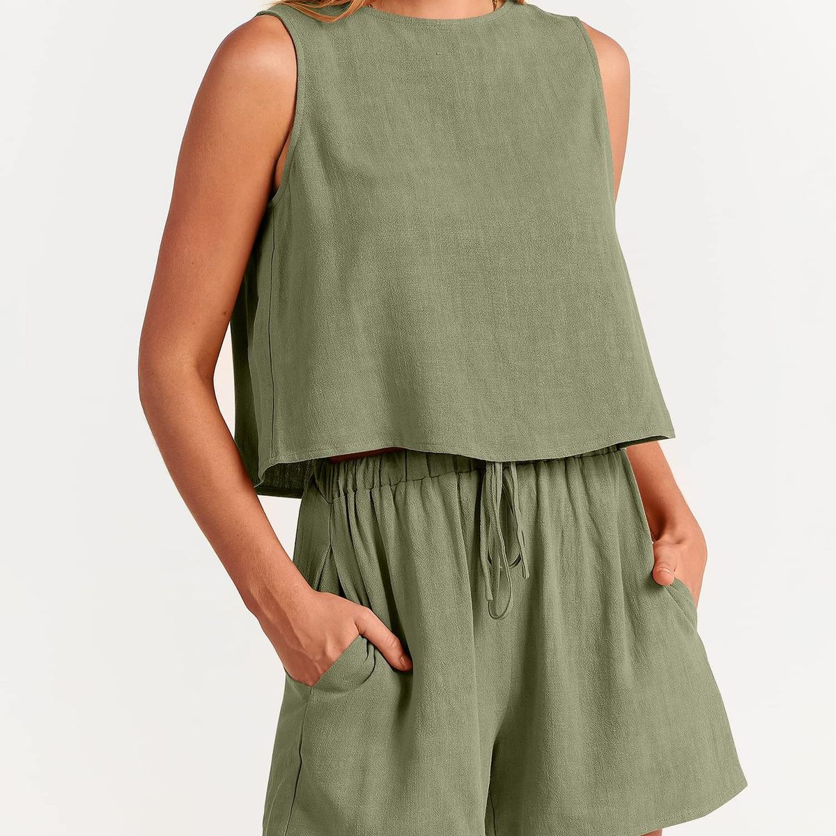 TIOZONEY - Conjuntos de ropa de mujer-Verde