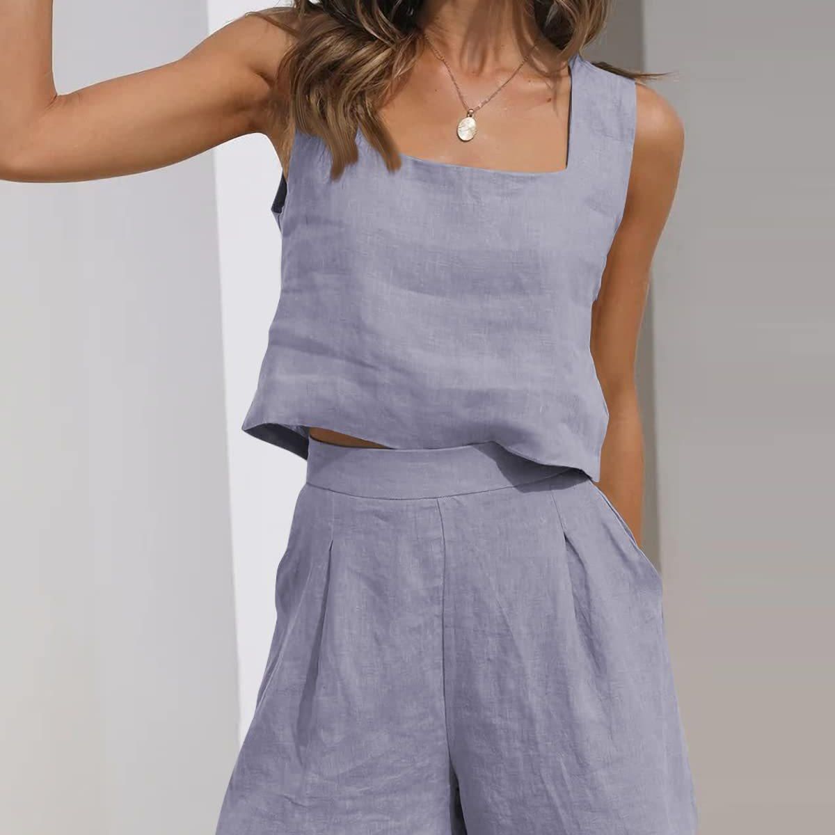 TIOZONEY - Conjuntos de ropa de mujer-Morado