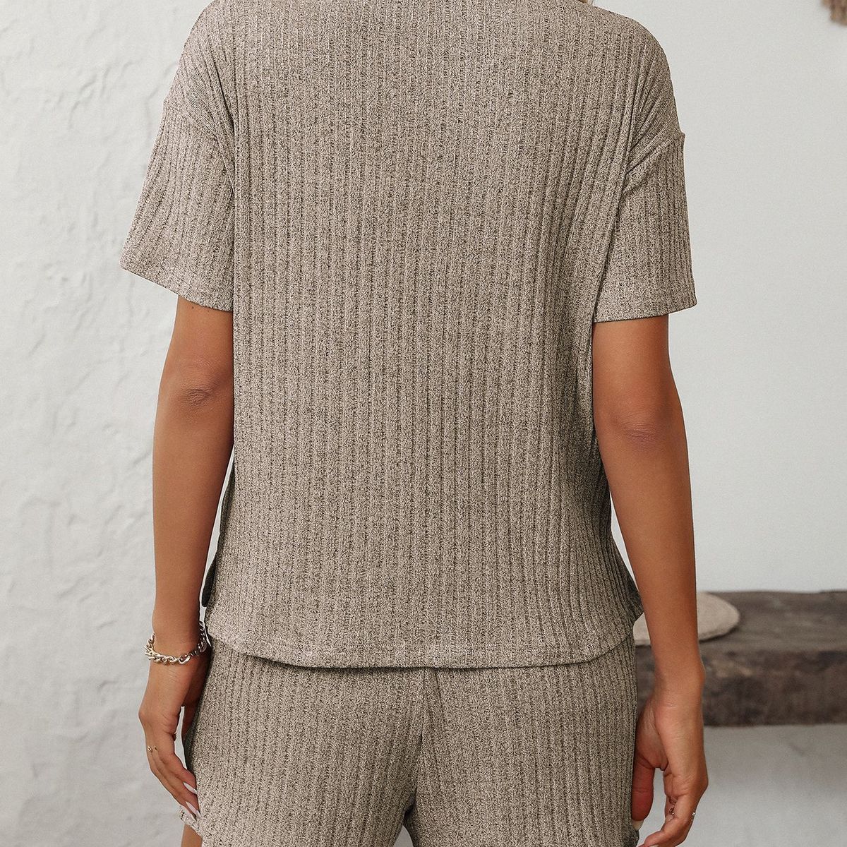 TIOZONEY - Conjuntos de ropa de mujer-Gris