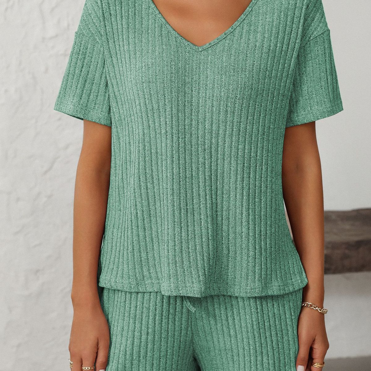 TIOZONEY - Conjuntos de ropa de mujer-Verde