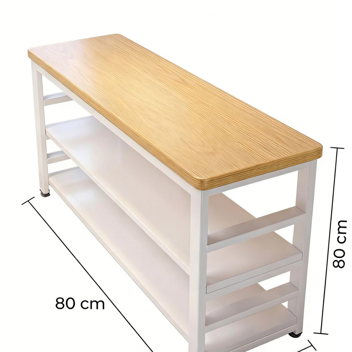GENERICO - Mueble Organizador Cocina  Microondas 3 Niveles Estante 80x40x80cm
