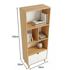 GENERICO - Estante Librero Organizador De Libros Moderno Minimalista Con Puertas 50x30x150cm