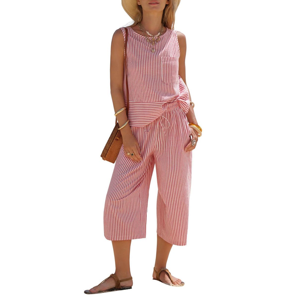 TIOZONEY - Conjuntos de ropa de mujer-Rosa
