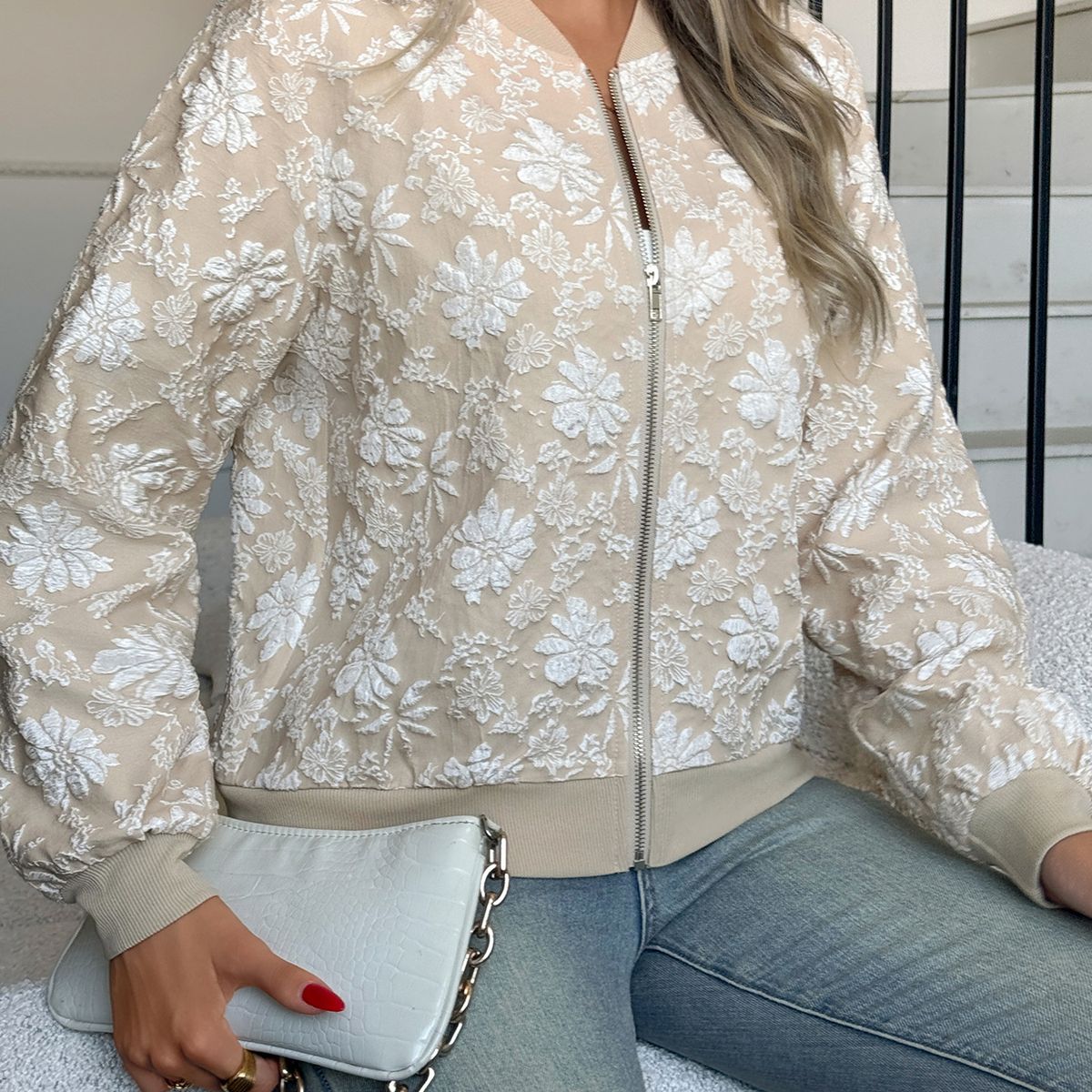 TIOZONEY - Chaqueta de mujer - Blanco