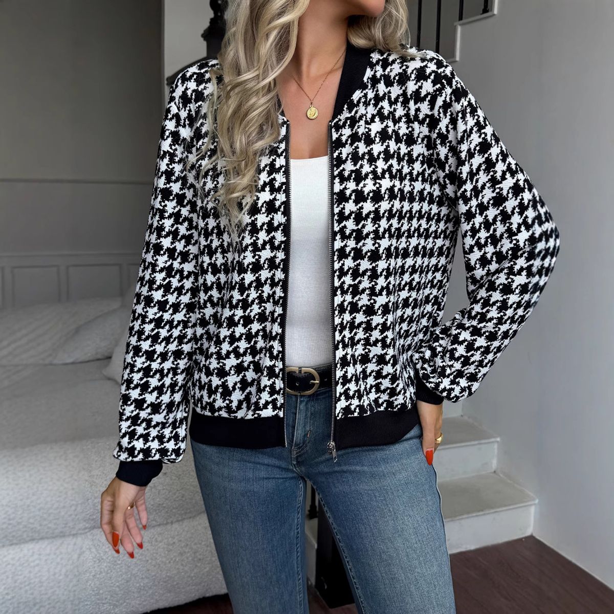 TIOZONEY - Chaqueta de mujer - Negro