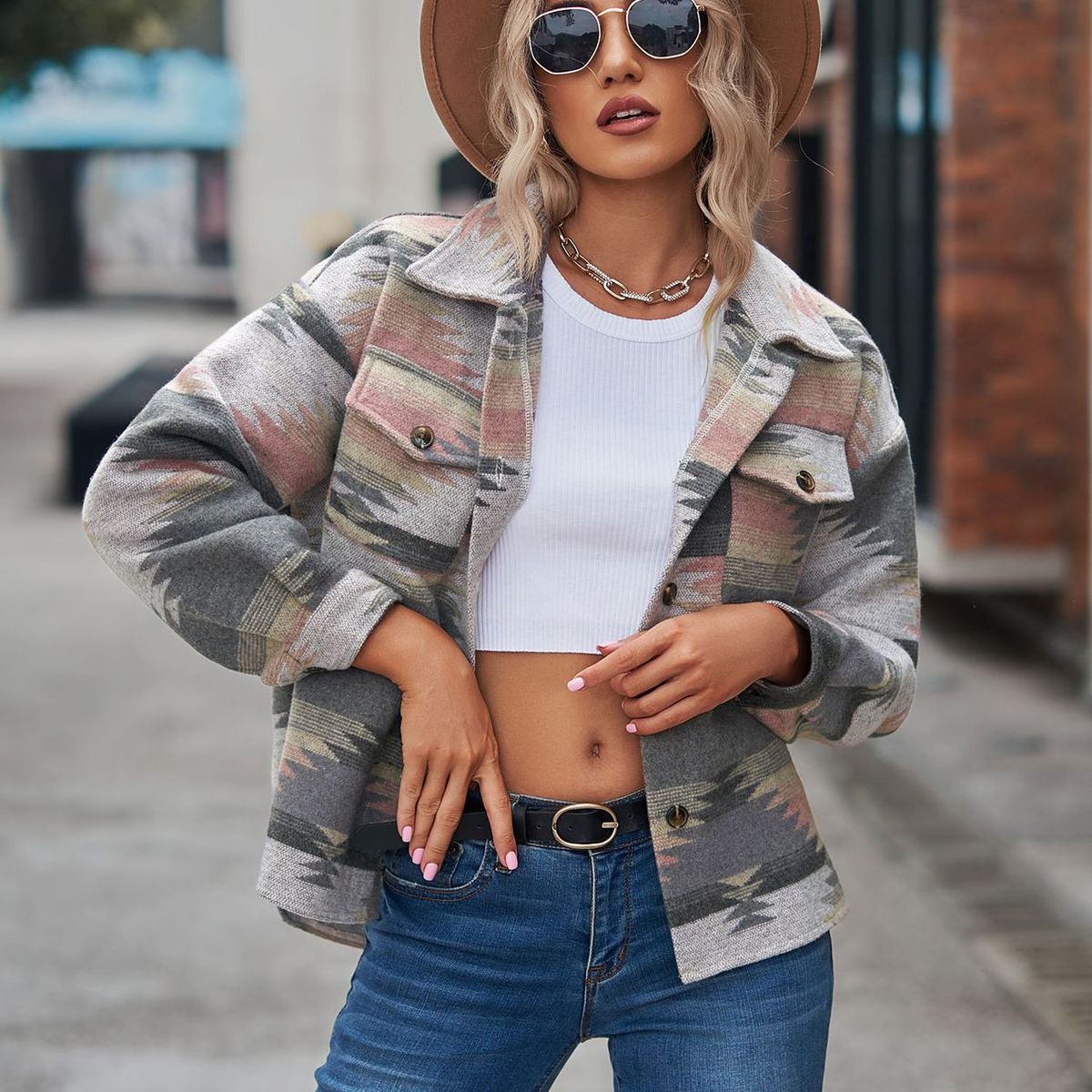 TIOZONEY - Camisa de mujer  Rosa