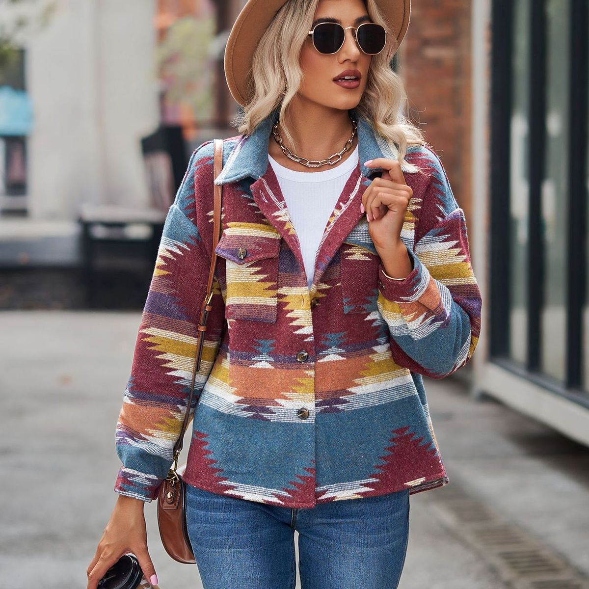 TIOZONEY - Camisa de mujer  Rojo