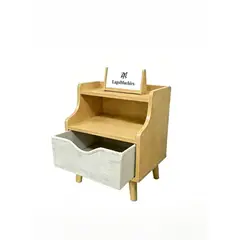 GENERICO - Velador Mesa De Noche Moderna Nórdico Cajón De Tela Gaveta Textil 37×28×48 Cm