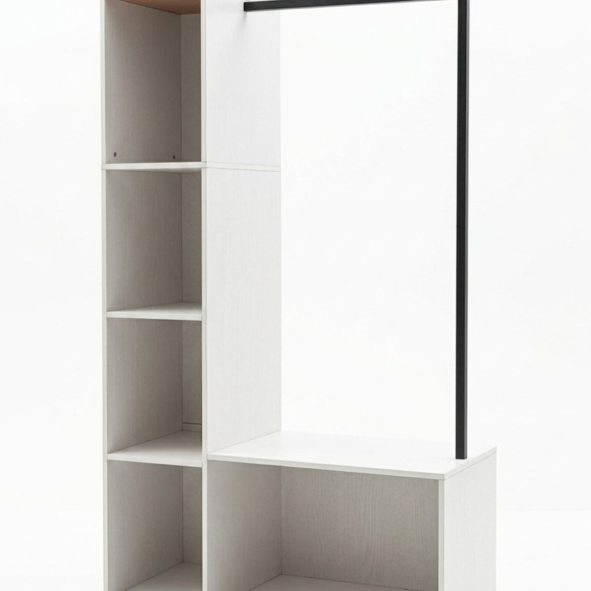 GENERICO - Closet Abierto Nórdico Organizador Ropa Con Perchero  80x40x140cm