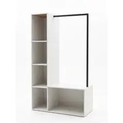 GENERICO - Closet Abierto Nórdico Organizador Ropa Con Perchero 80x40x140cm