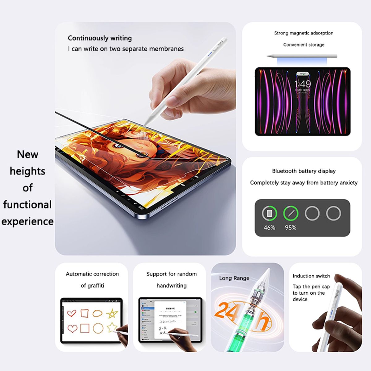 CORRERREY - Lapiz Pencil Tactil Stylus para Apple Ipad pencil