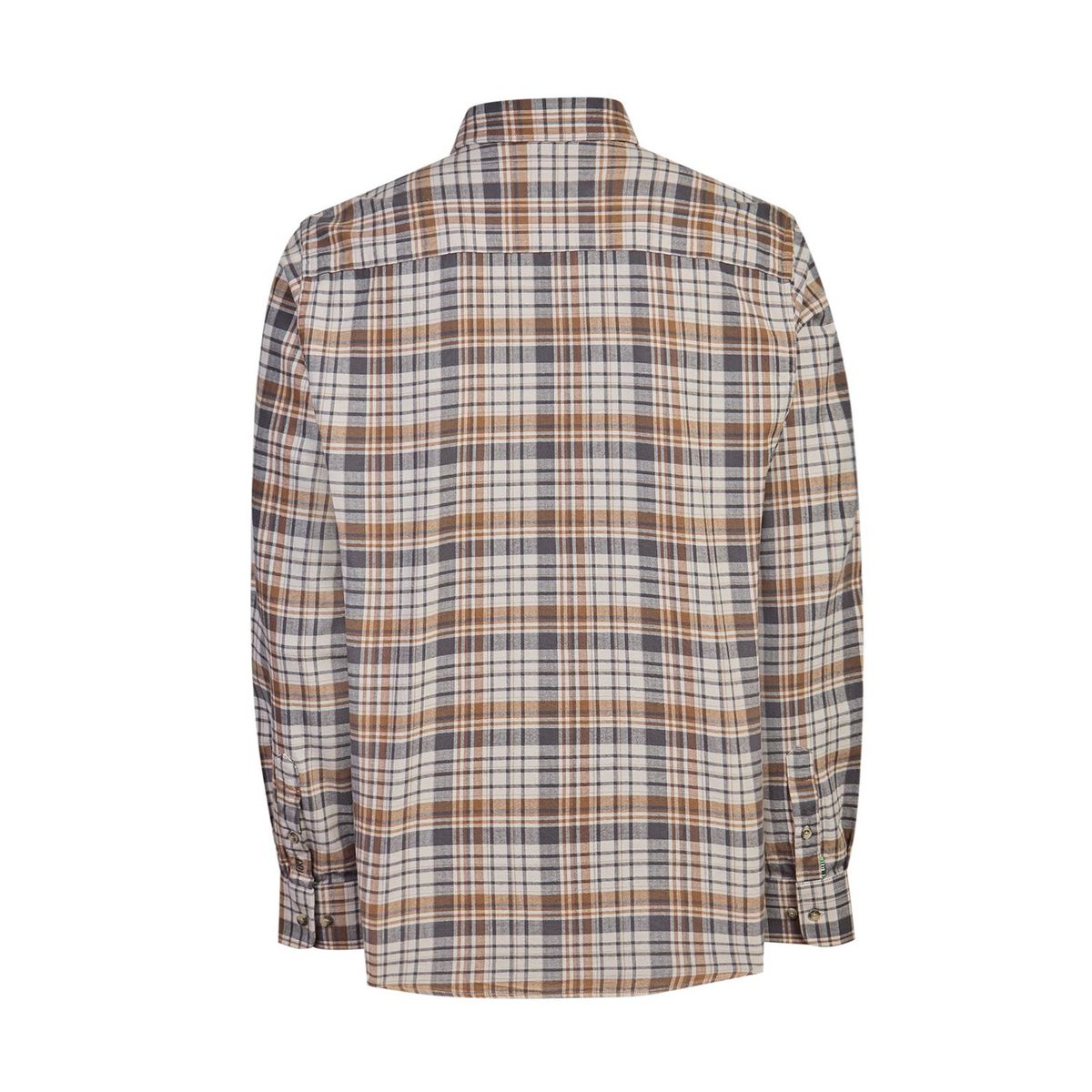 ROCKFORD - Camisa Algodón Orgánico Hombre Flannel Café ROCKFORD
