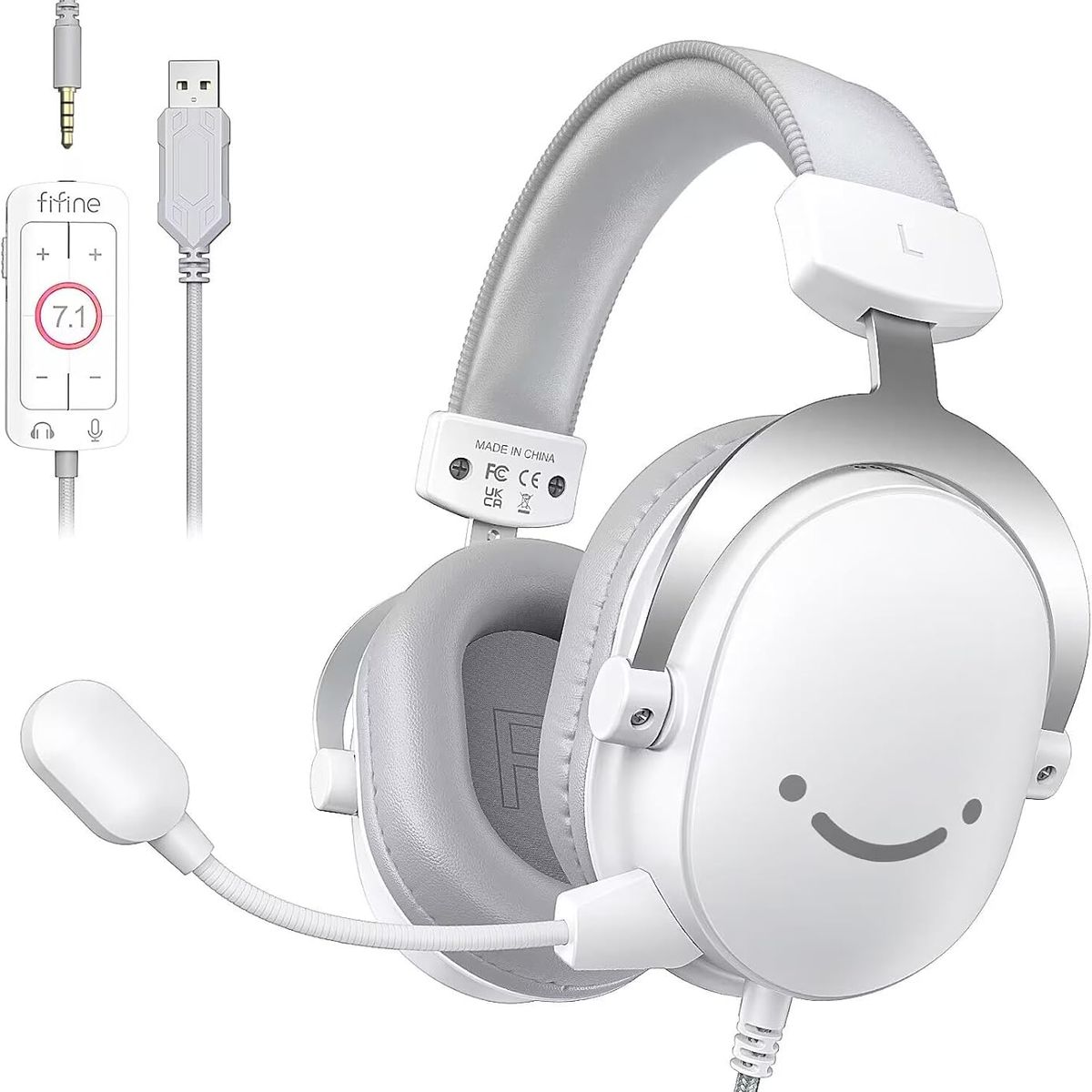 FIFINE - Audífonos Gamer Fifine H9 Sonido 7.1 Surround Micrófono Desmontable USB 3.5mm PS5 PS4 Xbox Switch