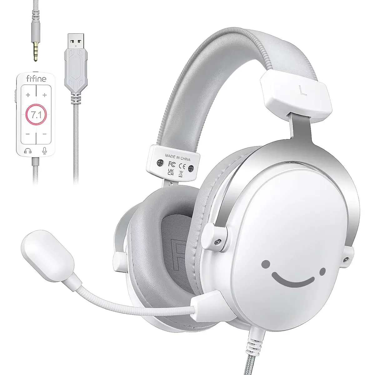 FIFINE - Audífonos Gamer Fifine H9 Sonido 7.1 Surround Micrófono Desmontable USB 3.5mm PS5 PS4 Xbox Switch