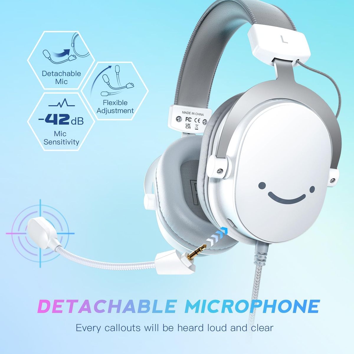 FIFINE - Audífonos Gamer Fifine H9 Sonido 7.1 Surround Micrófono Desmontable USB 3.5mm PS5 PS4 Xbox Switch