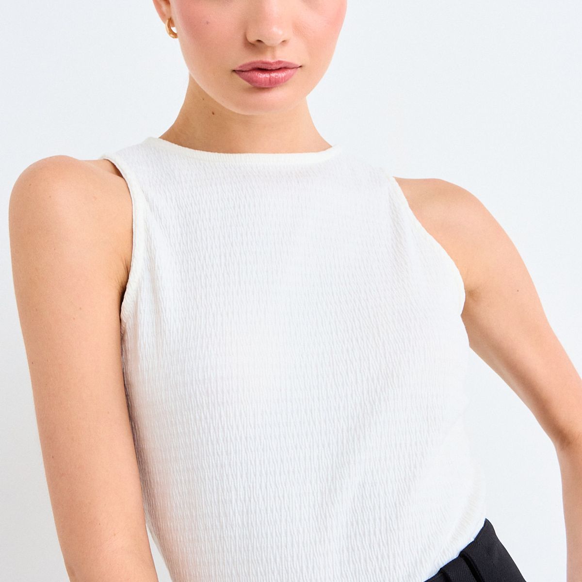 IO - Polera Lisa Mujer Crudo Io