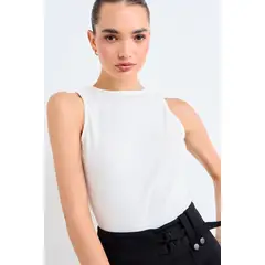 IO - Polera Lisa Mujer Crudo