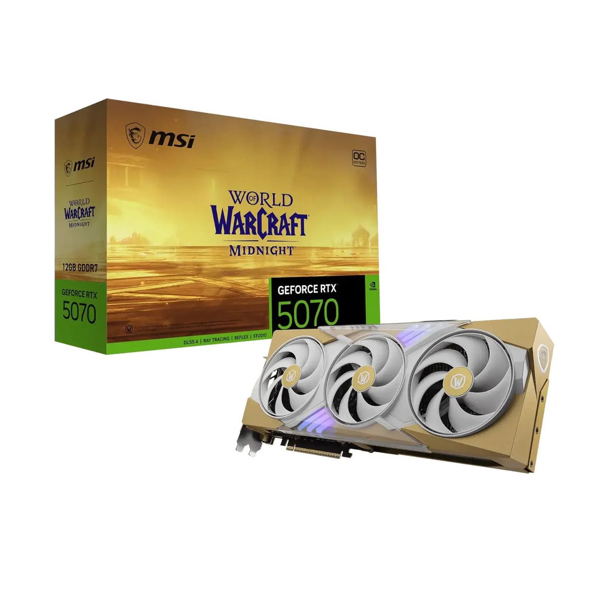 MSI - Tarjeta de Video - MSI WOW Midnight Light - Nvidia 5070 12GB