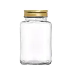 GENERICO - Set 6 Frasco De Vidrio Tapa Dorada Aluminio 730 ml