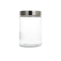 GENERICO - Set 6 Frasco De Vidrio Tapa Metalica 1.2 L Transparente