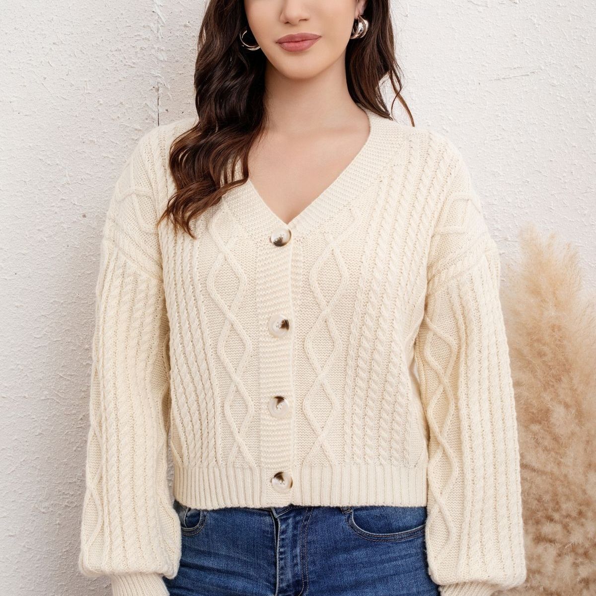 LOOK SHOP - Sweater Mujer Manga Globo Acanalado. Colores. Variedades 517027