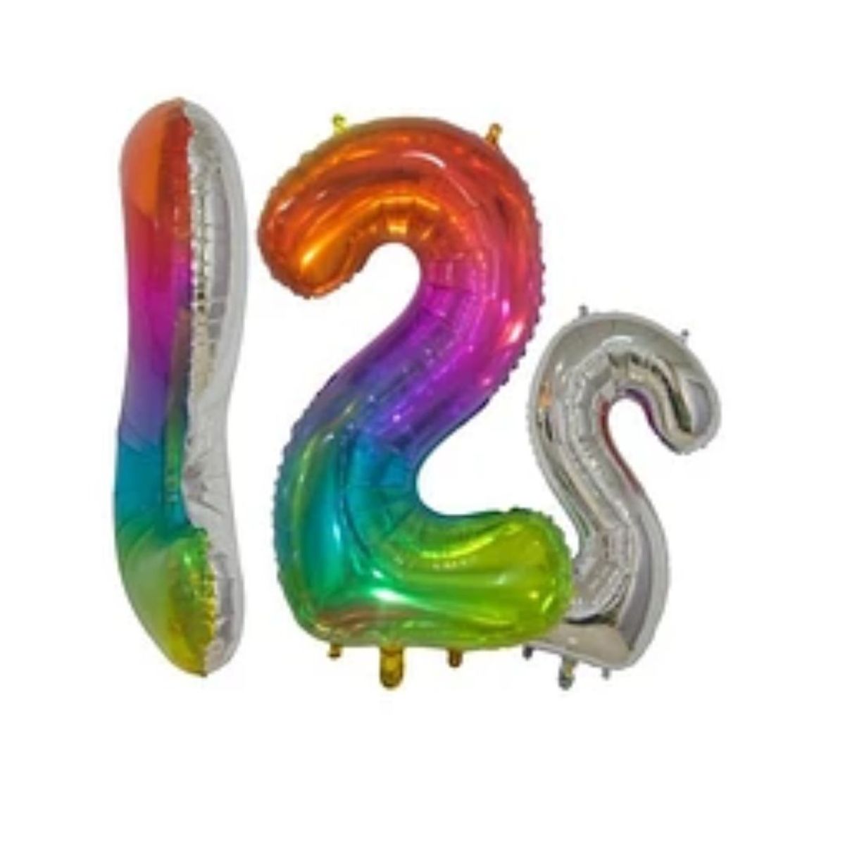 GENERICO - Globo metálico número 2 multicolor 16 pulgadas