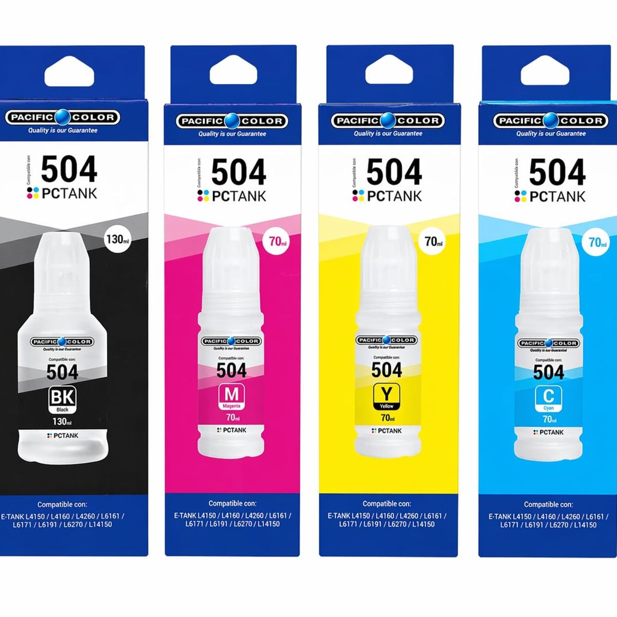 PACIFIC COLOR - PACK DE TINTAS 504 PCTANK - PACIFIC COLOR - LOS 4 COLORES
