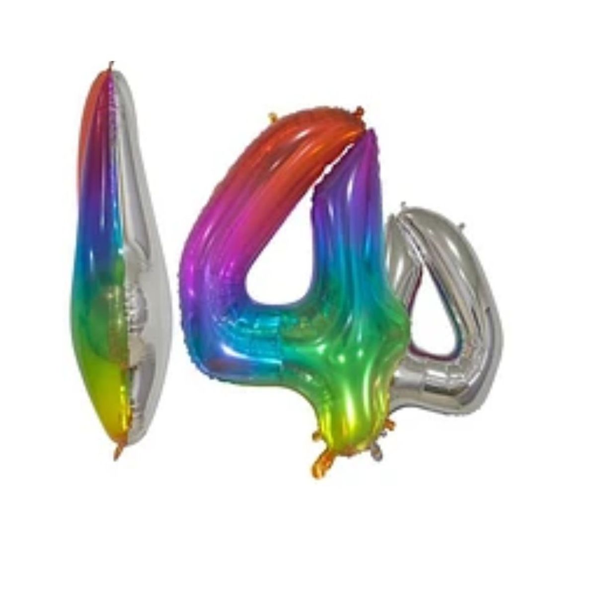 GENERICO - Globo metálico número 4 multicolor 16 pulgadas