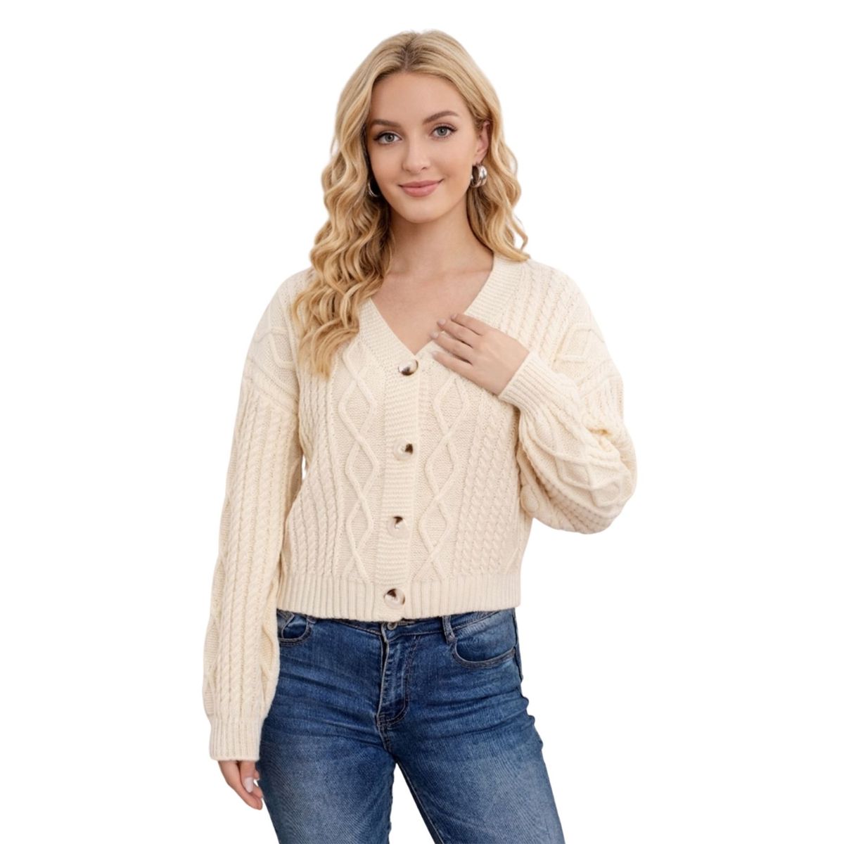 LOOK SHOP - Sweater Mujer Manga Globo Acanalado. Colores. Variedades 517027