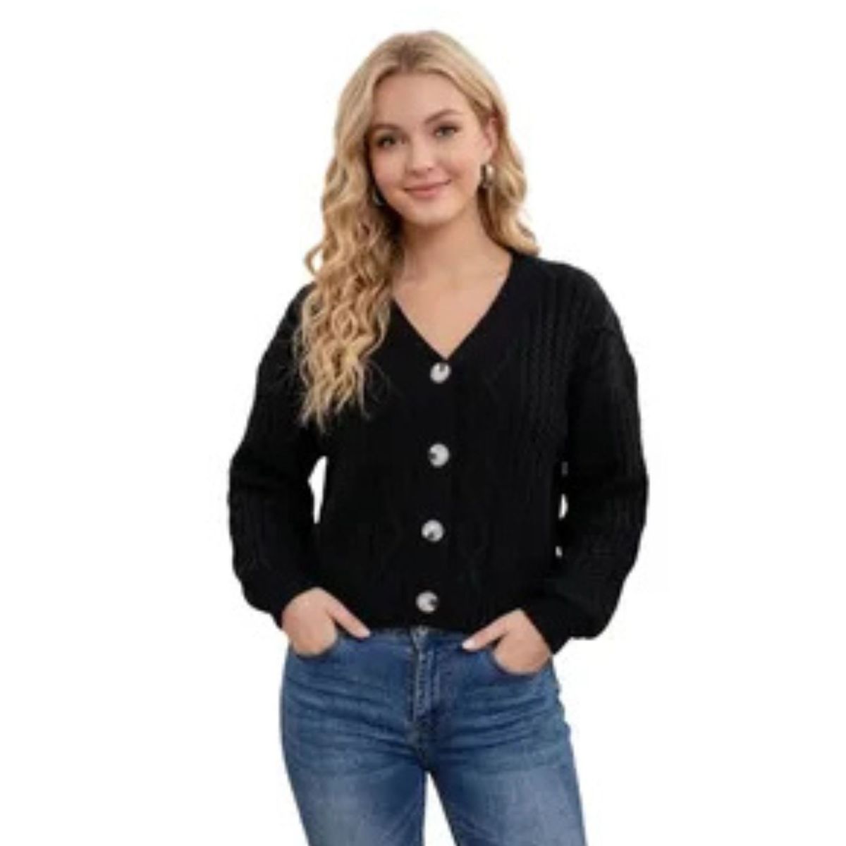 LOOK SHOP - Sweater Mujer Manga Globo Acanalado. Colores. Variedades 517027