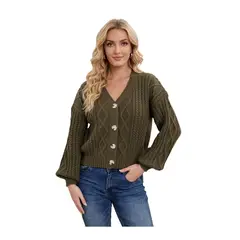 LOOK SHOP - Sweater Mujer Manga Globo Acanalado. Colores. Variedades 517027