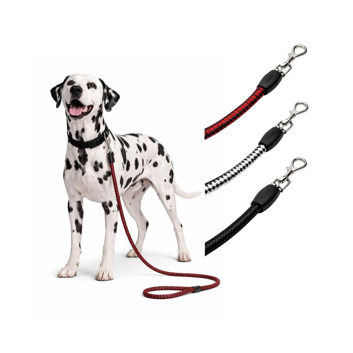 GENERICO - Correa Perro Cuerda Redonda Cuero 120 cm Resistente - Blanco