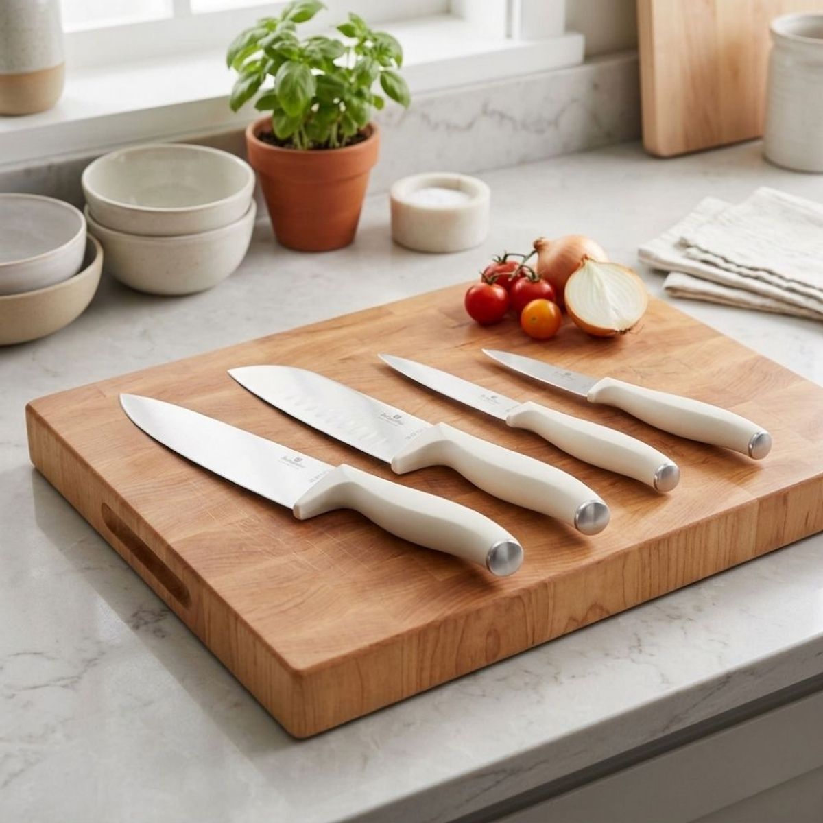 BERLINGER HAUS - SET DE CUCHILLOS 4 PZS COLECCION SAHARA  ACERO INOXIDABLE