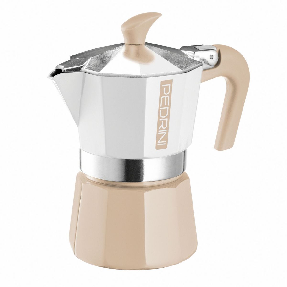 STERN - Cafetera MyMoka aluminio pulido 3 tazas color beige