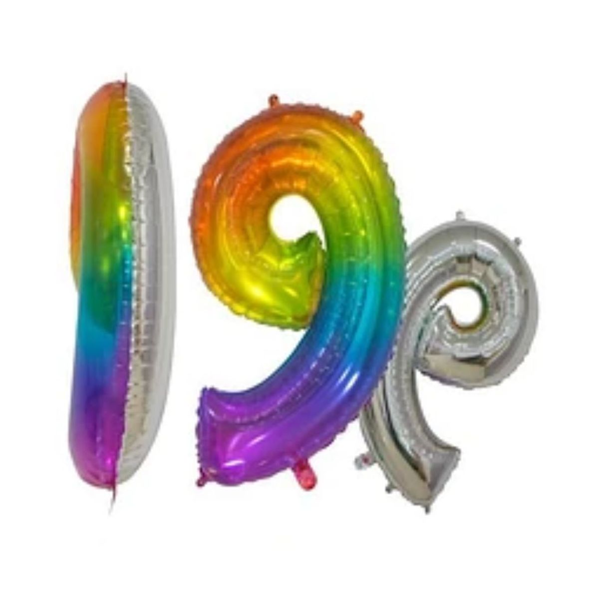 GENERICO - Globo metálico número 9 multicolor 16 pulgadas