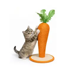 GENERICO - Rascador para Gatos Zanahoria con Base 29 cm