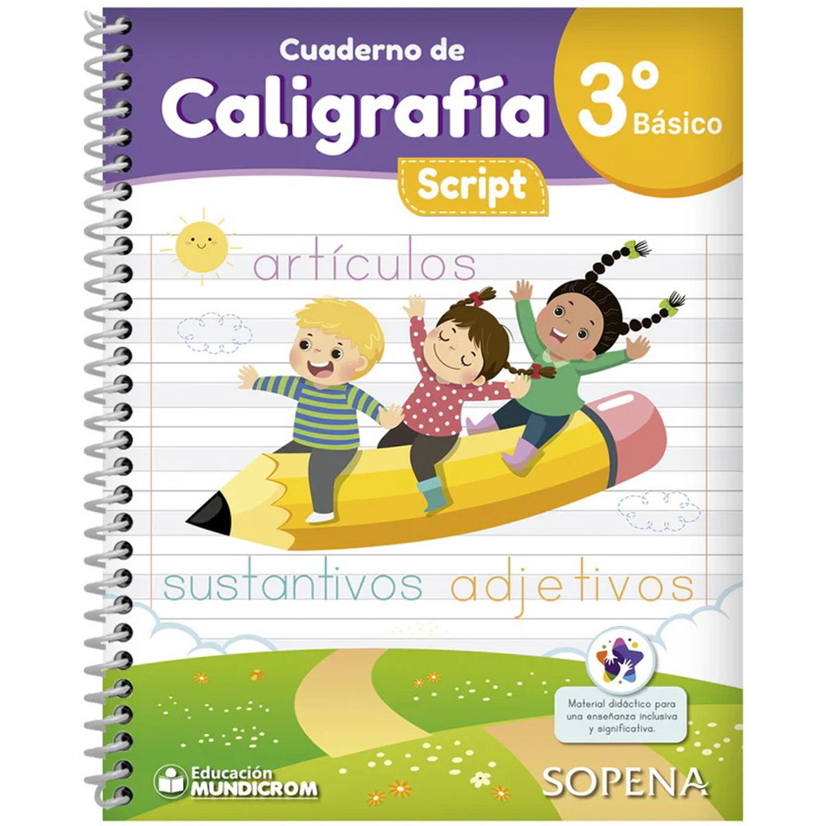 ANTARTICA LIBROS - Cuaderno De Caligrafia Script 3° Basico Horizontal