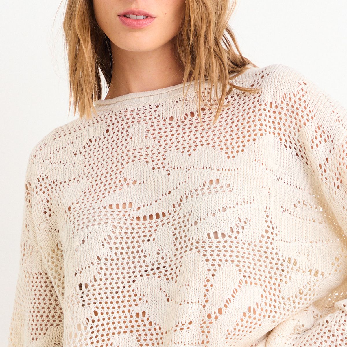 IO - Sweater Liso Mujer Beige Io