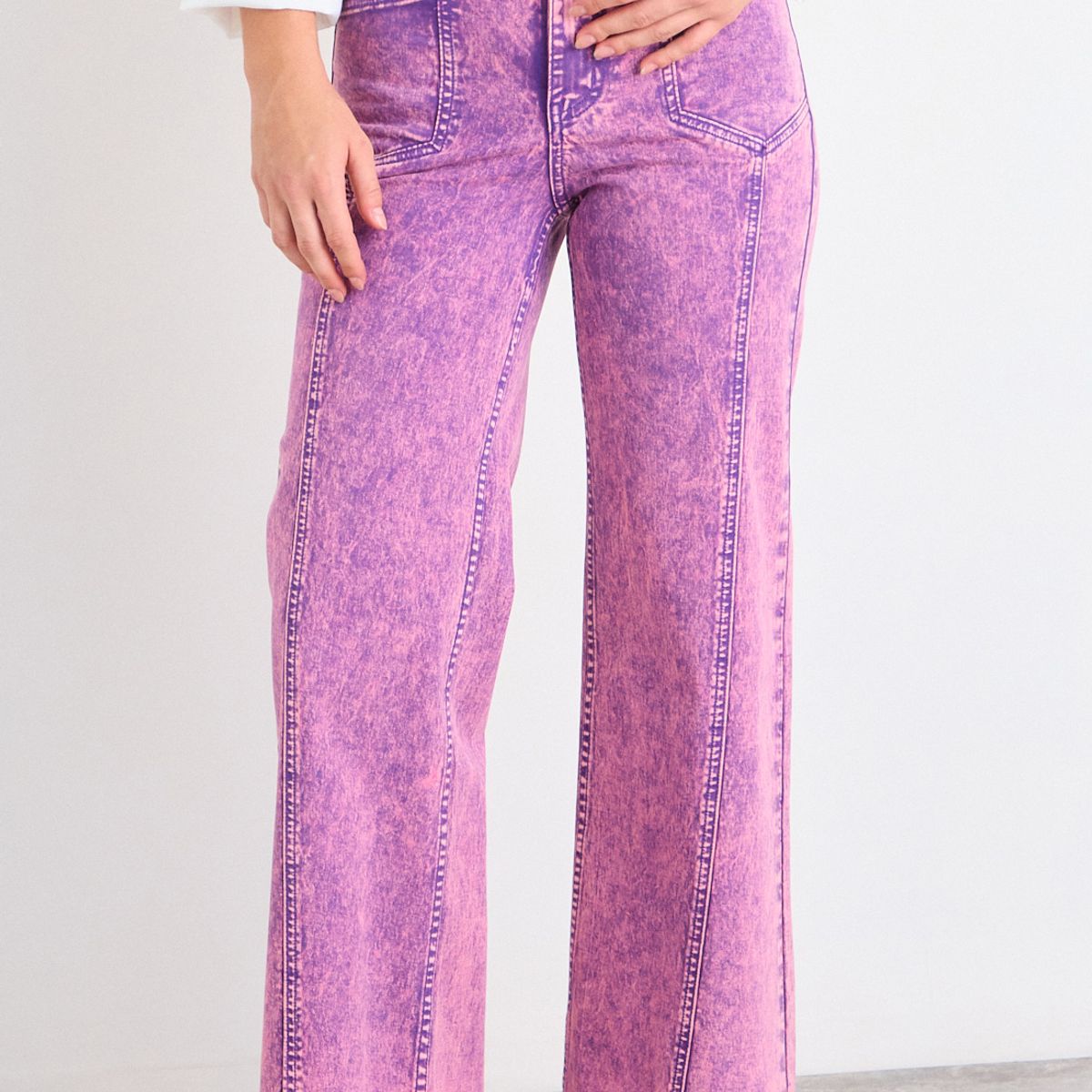 IO - Jeans Liso Mujer Morado Io