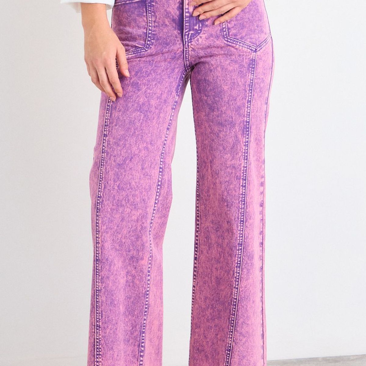 IO - Jeans Liso Mujer Morado Io